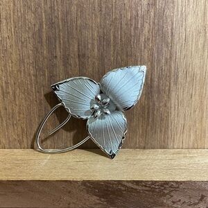 Silver Leaf Brooch